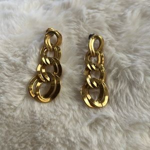 Monet Goldtone Link Earrings